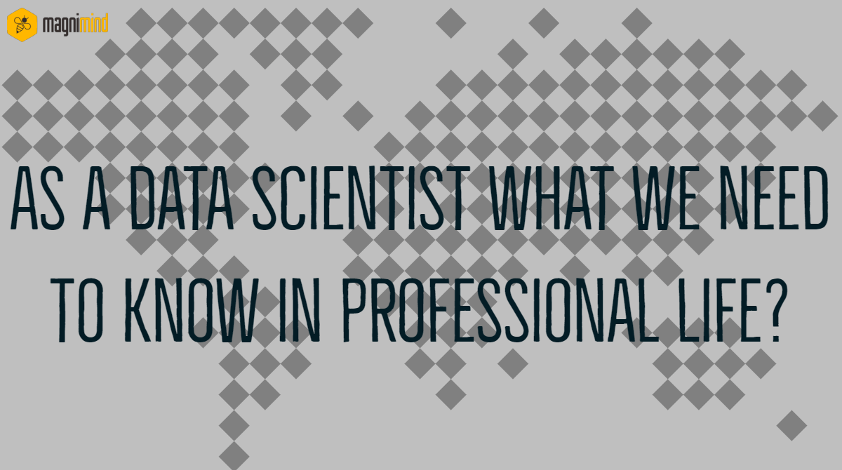 As a data scientist what we need to know in professional life